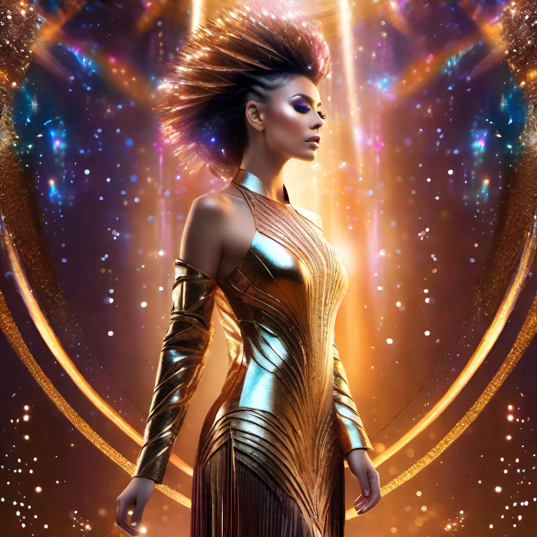 Futuristic solar portrait